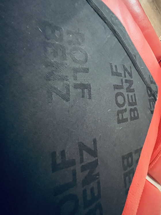 Image 1 of Rolf Benz design - model 350 design - modern - leather - red