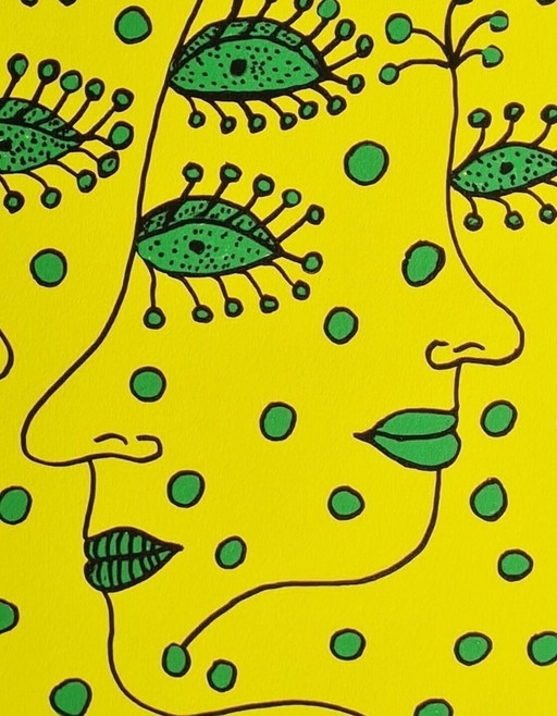 D'après Yayoi Kusama, Femmes souhaitant, Lithographie, années 1990