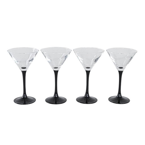 Set of martini glasses, Danish design, 1970s, manufactured in Denmark