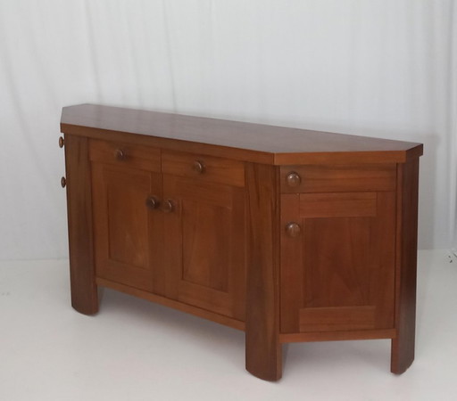 Buffet en noyer par Silvio Coppola pour Bernini, années 70