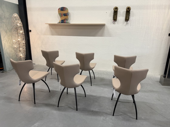 Image 1 of 6 Leolux Callas Eetkamerstoelen Raffino Dove