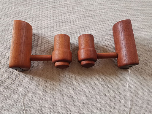 Ensemble d'appliques murales Domus de design danois en teck