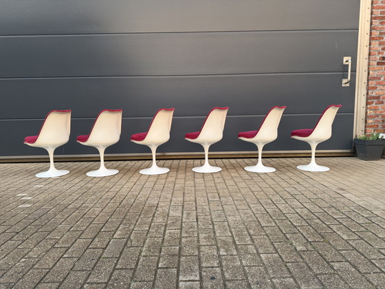 Image 1 of 6x original vintage Knoll Tulip dining chairs by Eero Saarinen