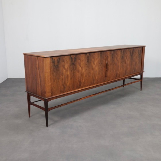 Image 1 of Remarkable Mid-Century Danish Rosewood Sideboard with Tambour Doors, 1960s