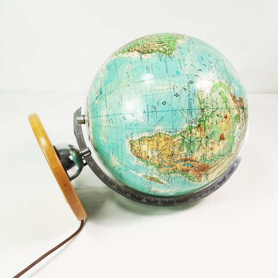 Vintage JRO "München" Globe, Mid-Century Modern, 1960s, JRO Globus München, Table lamps, Wood, Metal (photo 6 of 13)