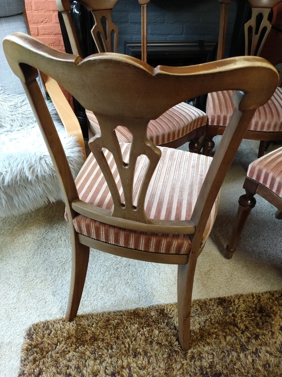 Image 1 of Set di quattro sedie da pranzo antiche in stile Art Déco.