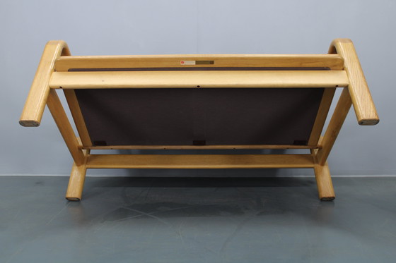 Image 1 of Divano a 2 posti L. Olsen &amp; Søn in quercia e pelle, anni '70, Danimarca