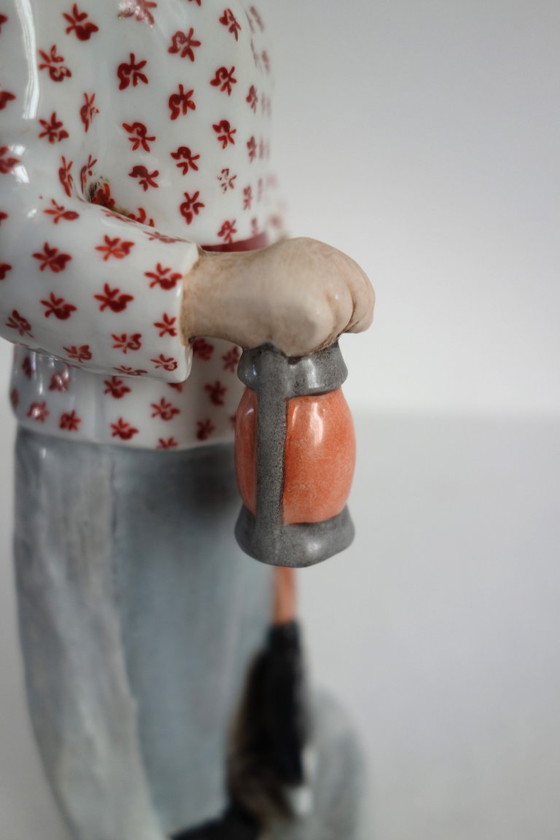 Image 1 of Estatua de mujer campesina de porcelana china - Revolución Cultural n.º 7