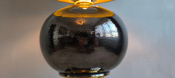 Image 1 of 💎 ✨ Magnifique grande lampe italienne 1960 céramique / or — Esprit Bitossi / Zaccagnini ✨💎