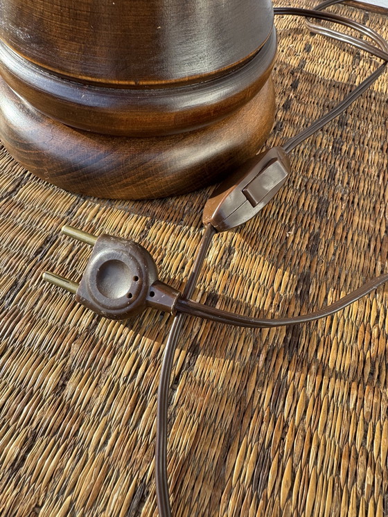 Image 1 of Gran lámpara de los años 60 en forma de campana con pantalla con flecos