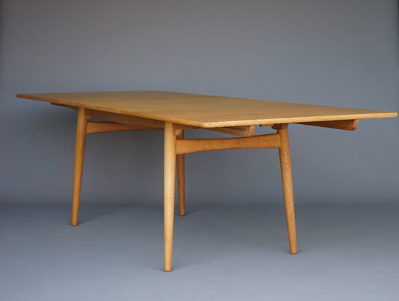 Image 1 of Table de salle à manger extensible en chêne Hans J. Wegner Modèle AT 310 par Andreas Tuck,1960s