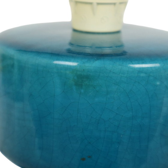 Image 1 of Italian Blue Ceramic Lamp