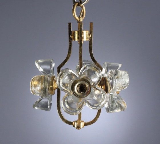 Image 1 of Lampadario tedesco in vetro pesante