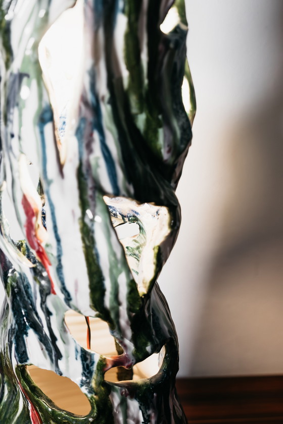 Image 1 of Ernesto Treccani Attr. Ceramic Table/Floor Lamp Modern Design