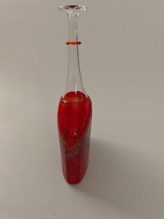 Image 1 of Beautiful orange vase by Bertil Vallien for Kosta Boda, type Satelitte