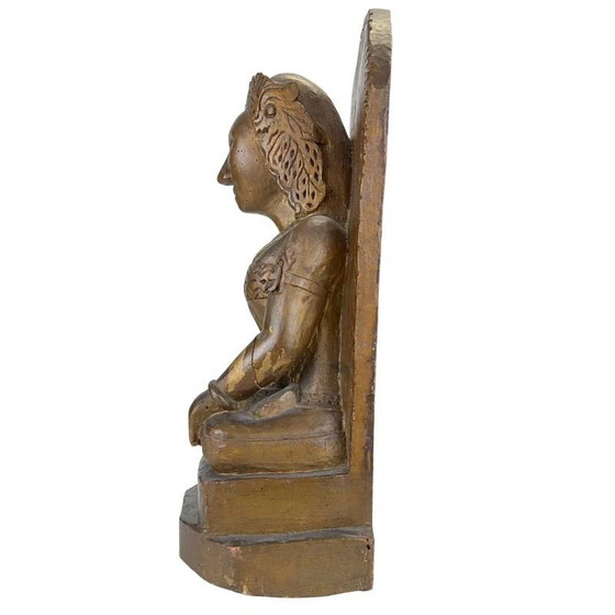 Inizio XX secolo, con vecchia etichetta di collezione (Dewi - dea) Dewi SRI – Sculture, Wood (photo 7 of 13)