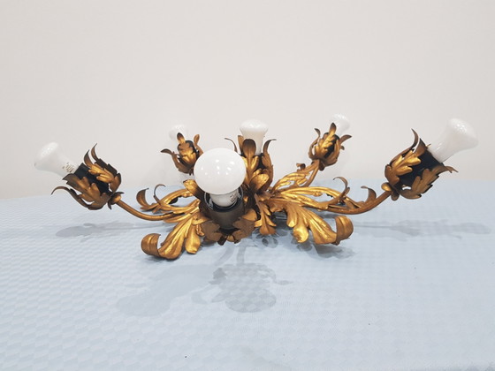 Hollywood Regency Ceiling Lamp from Hans Kogl, Germany, 1960s – Hans Kögl, Ceiling lights, Metal (photo 11 of 11)