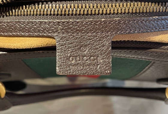 GUCCI middelgrote Mega Web Tote Bag – Top handle tassen, Kalfsleer (photo 13 of 14)