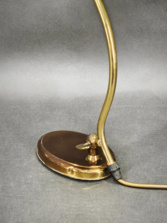 Verstellbare Messing-Schreibtischlampe, Deutschland, 1960er Jahre – Tischlampen, Brass (photo 5 of 12)