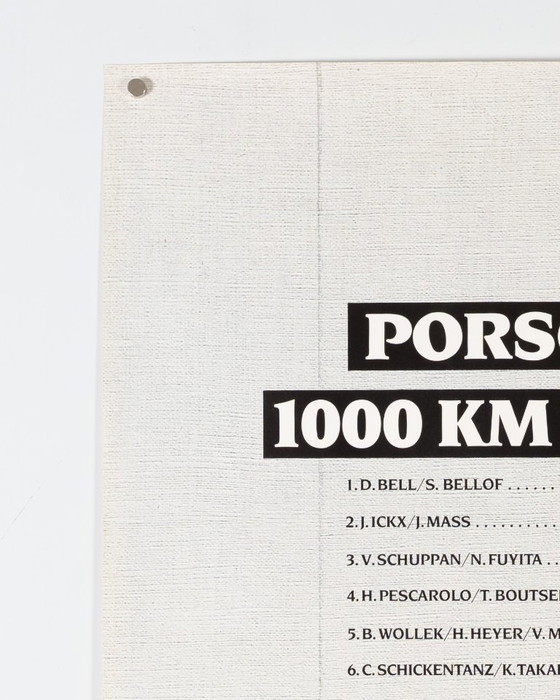 Image 1 of 1000 km Fuji – 1983 – Poster originale vintage Porsche di Gruppe C – Vintage Motorsport – 102x76 cm