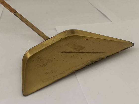 Image 1 of Albert Gustav Bunge Kehrschaufel Tischschaufel Bauhaus Messing Brass Dustpan Tischkehrset Tischbesen Kehrschaufel Tischgarnitur