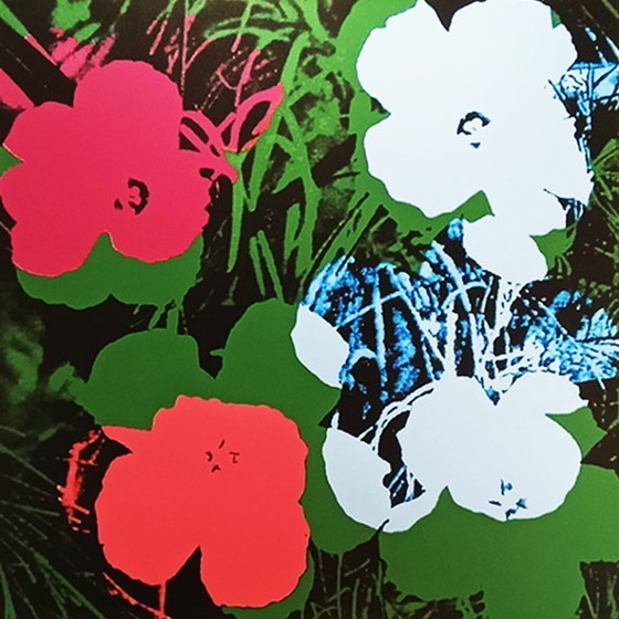 Image 1 of 1980s Andy Warhol "Flowers" Limited Series Lithograph - Leo Castelli - New York - Numbered in Pencil.