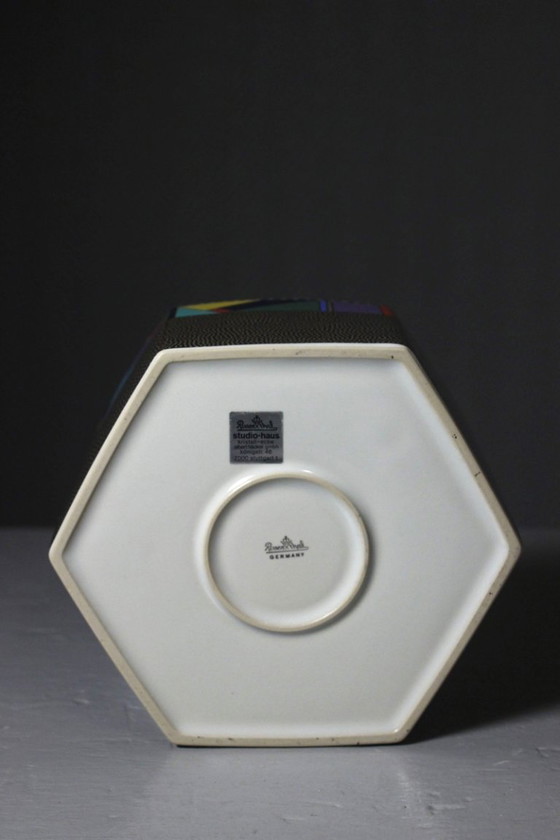 Barbara Brenner & Rosenthal - Zeshoekige Kom Scenario Metropol Design Memphis – Servies, Ceramic (photo 7 of 9)