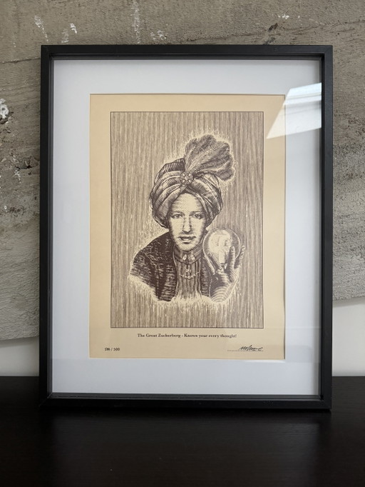 Imbue 'Zuckerberg' 386/500 – lithos zeefdrukken, Paper
