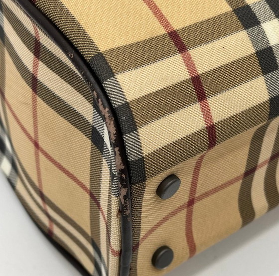 Image 1 of Sac à main Mini Boston Burberry en PVC et cuir à motif Nova Check