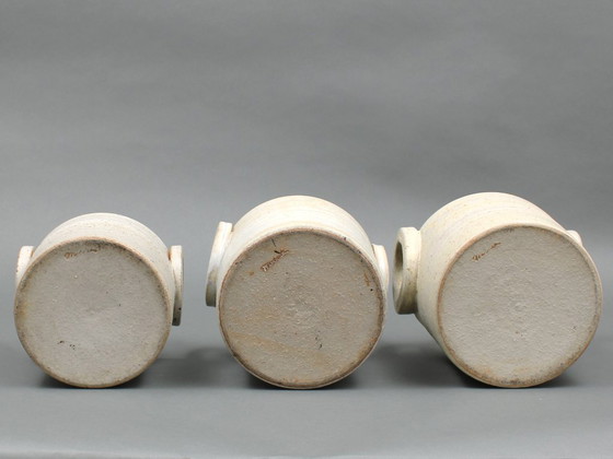 Image 1 of Piet Knepper (1927) - Mobach - Sechziger Jahre - Satz von 3 Pflanzentöpfen