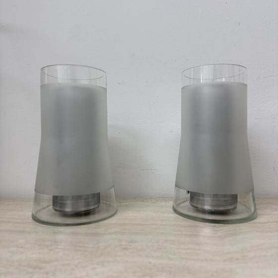 Image 1 of Lampe de table vintage IKEA 80s B9919 - Verre dépoli fait main avec diffuseur