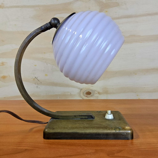 Antique bronze Art Deco Desk Lamp (1930s) Art Deco night light (adjustable head)