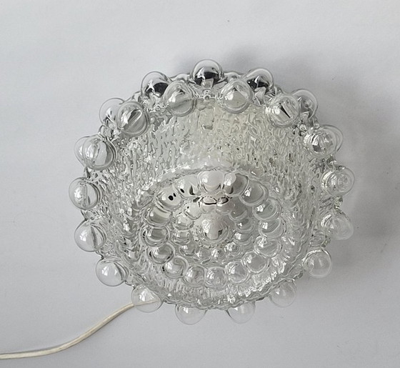 Image 1 of Lámpara de techo de cristal burbuja años 70