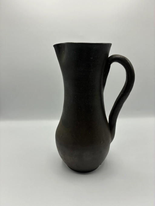 Großer brauner Steingutkrug – Dubost Noiron Pottery – Burgund – Mitte des 20. Jahrhunderts – decoratieve objecten