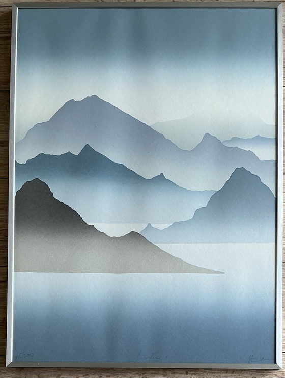 Tríptico (tres paneles) Paisaje escocés ‘Lochnan’, serigrafías – Roggenkamp, Arte, Glass, Paper (photo 6 of 15)