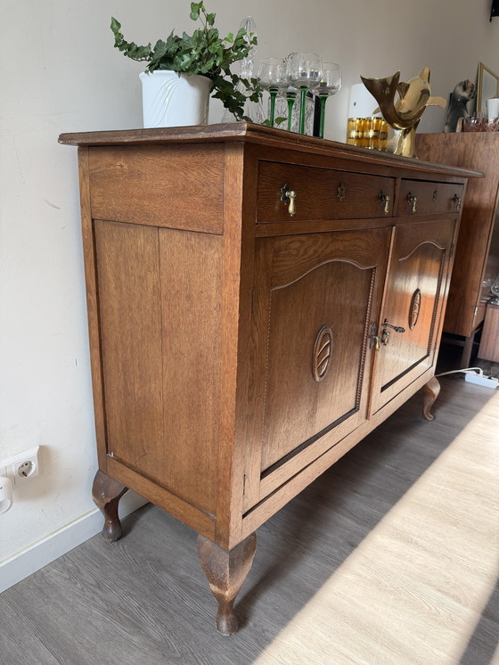 Image 1 of Antique low sideboard wall cabinet