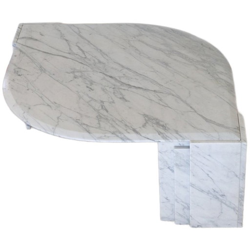 Vintage italienischer Carrara Couchtisch