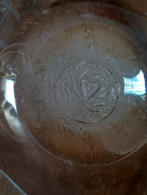 Image 1 of set vintage di 2 ciotole in vetro marrone/ambra