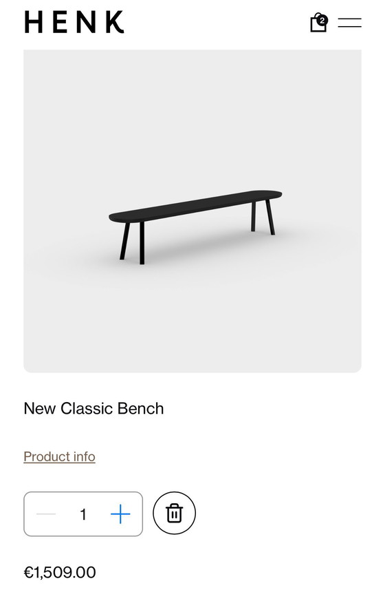 Image 1 of Tavolo Studio Henk con panca (incluso cuscino in pelle)