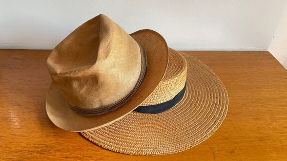 Image 1 of Déco CHAPEAUX de Paille Vintage