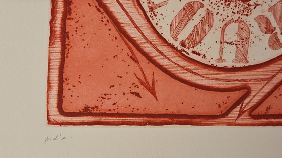Image 1 of Giò POMODORO (Signic Abstraction). "Sun" - Etching/Aquatint. Rare Artist's Proof (PA)