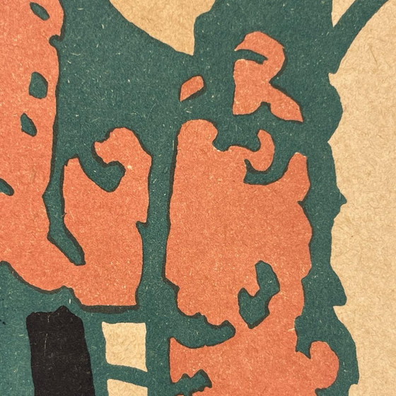 Jugendstil Kaufen Sie die Blume der diskreten Hilfe Lithographie Poster von Émile Berchmans für La Meuse, (photo 4 of 12)