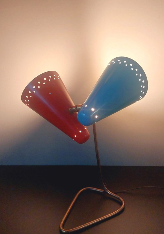 Image 1 of Lampe de table vintage rare, design STILNOVO | Années 1950
