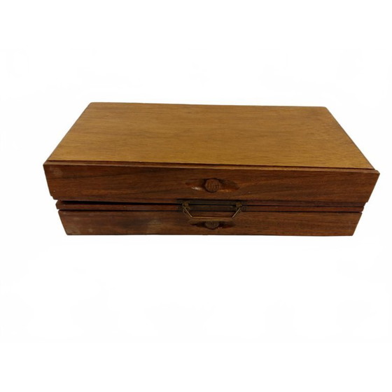 Image 1 of Prachtig Handgestoken Chinees Schaakspel in Houten Koffer