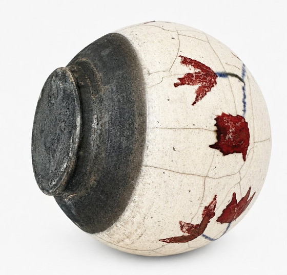 Image 1 of Hein Severijn's Raku Vase 1983 – Signed Dutch Studio Ceramics