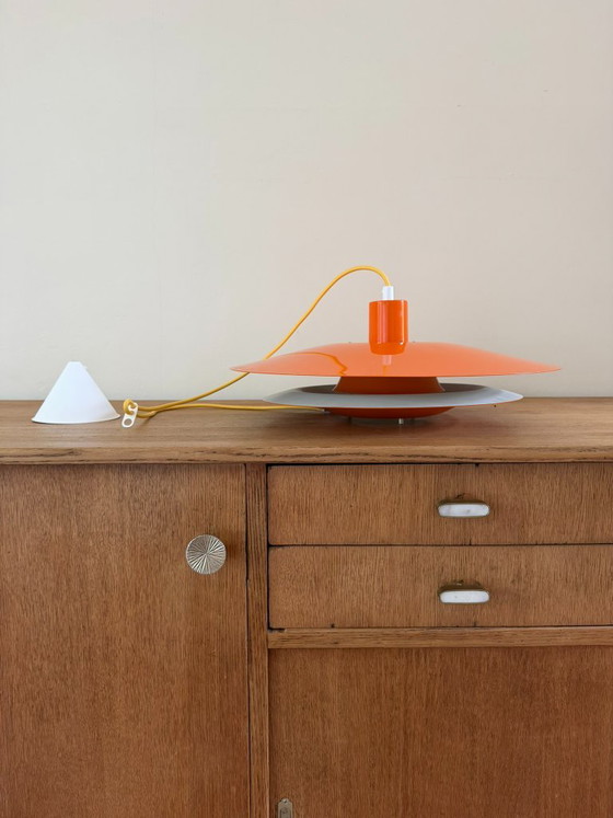 Rara lampada di design danese vintage - anni '70 - Lampada Space Age – Danish design, Lampade a sospensione (photo 9 of 11)