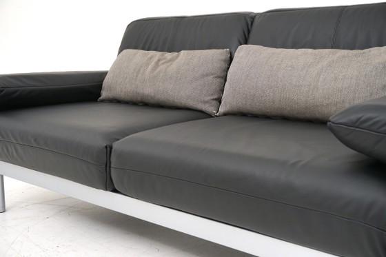Divano letto in pelle nera, Rolf Benz, Divani letto, Metallo, Nero, Modern (foto 11 di 15)