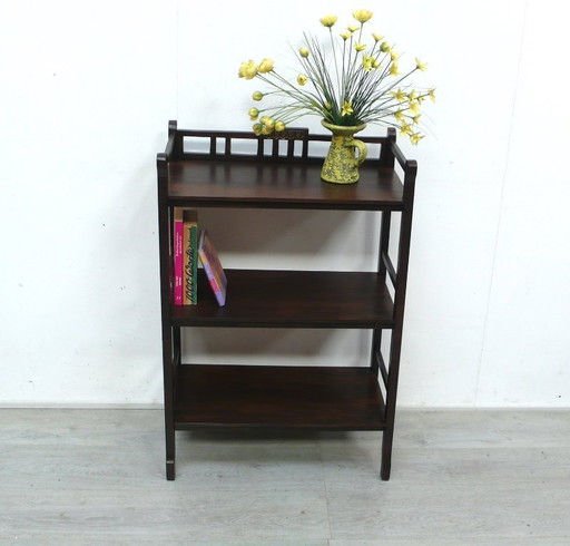 Libreria in stile Art Déco/Jugendstil, 3 ripiani, finiture in noce scuro, circa 1920. – boekenkasten, Wood