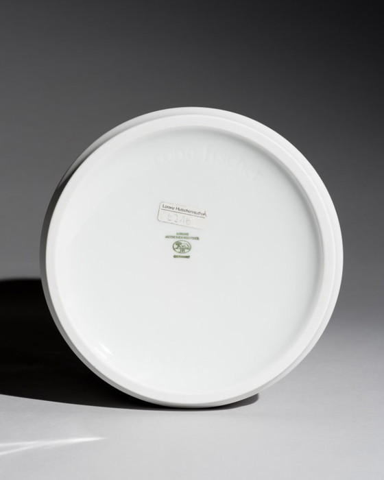 Image 1 of Zeldzame CUNO FISCHER Hutschenreuther Bisque porseleinen Vloervaas 1969 H33cm D21cm