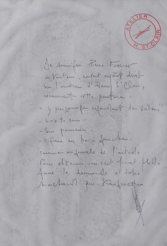 Image 1 of tableau original et signé du peintre Henry Saint-Clair